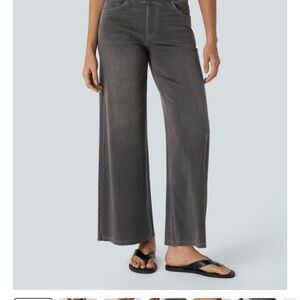 HALARA Wide Leg Pants in Charcoal Gray